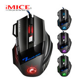 iMICE Ergonomic Wired Gaming Mouse 7 Button LED 5500 DPI USB Computer Mouse Gamer Mice X7 with Backlight for PC Laptop