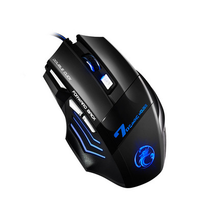 iMICE Ergonomic Wired Gaming Mouse 7 Button LED 5500 DPI USB Computer Mouse Gamer Mice X7 with Backlight for PC Laptop