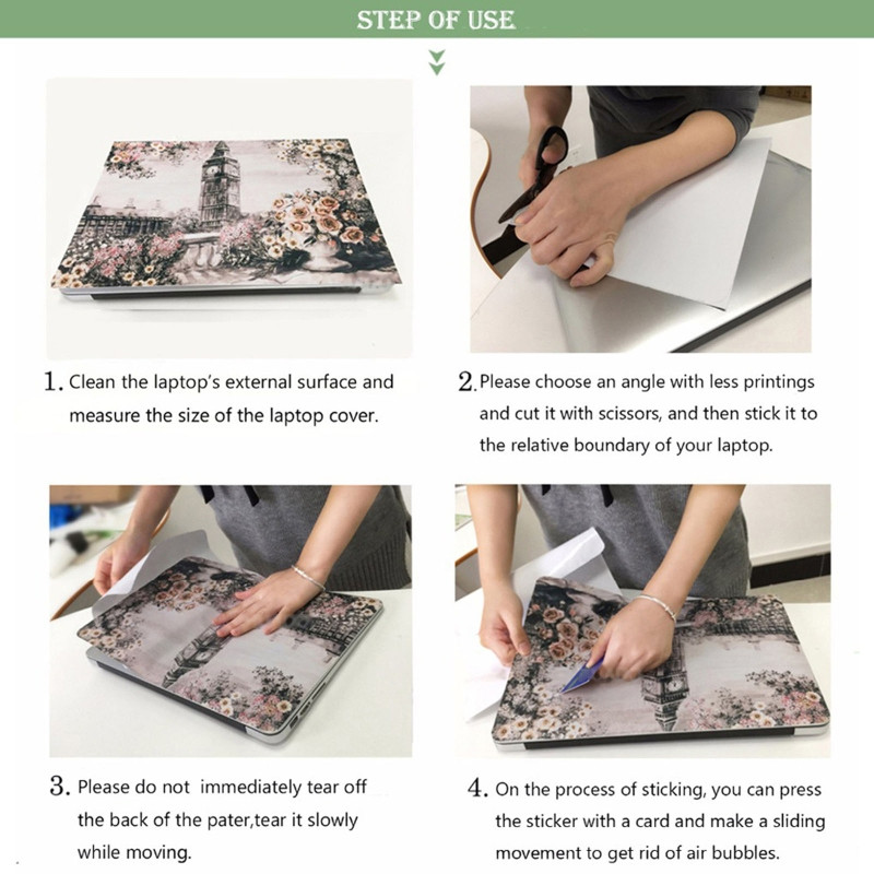 15 colių „pasidaryk pats“ nešiojamojo kompiuterio nešiojamojo kompiuterio vinilo lipduko dangtelio lipdukas tinka 12–15 colių HP „Lenovo Apple Mac Dell“, spalvingas dangaus oro srautas