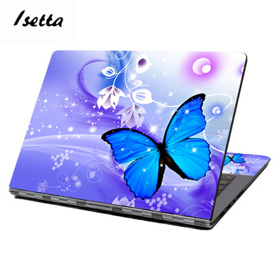 Butterfyl dizaina HP klēpjdatora ādas uzlīme 11"13"14"15"17" krāsains Butterfly piezīmjdatora uzlīme, noņemams Lenovo aizsargvāciņš