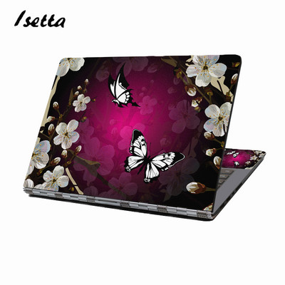 Butterfyl dizaina HP klēpjdatora ādas uzlīme 11"13"14"15"17" krāsains Butterfly piezīmjdatora uzlīme, noņemams Lenovo aizsargvāciņš