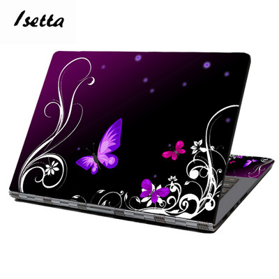 Butterfyl dizaina HP klēpjdatora ādas uzlīme 11"13"14"15"17" krāsains Butterfly piezīmjdatora uzlīme, noņemams Lenovo aizsargvāciņš