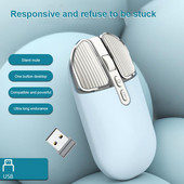 Mouse fără fir RYRA M203 2.4G, a doua generație, un singur mod Mute Girl, pulbere drăguță, laptop, birou, acasă, șoarece, încărcare, șoareci