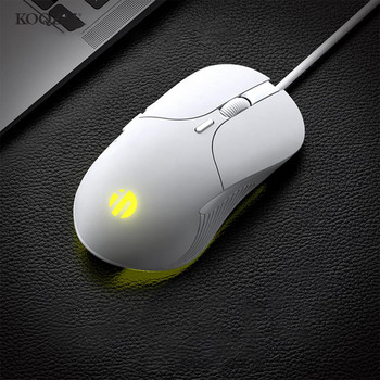 Кабелна мишка за игри с 6 бутона 4800 DPI LED оптична USB компютърна мишка за компютър лаптоп Геймърски мишки Без звук Кабелна мишка Професия