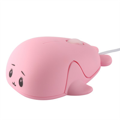 Mini žičani miš, slatki dupin dizajn, ergonomska mačka, 1600 DPI, optički USB, ružičasta, kreativna djevojka, poklon, prijenosni miševi za prijenosno računalo