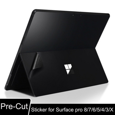 Unaprijed izrezana zaštitna čvrsta vinilna naljepnica Skin za Microsoft Surface Pro 9/8/7/6/5/4/3/X prijenosno računalo Film za stražnju i rubnu naljepnicu