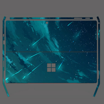 Iepriekš sagriezta aizsargājoša cieta vinila uzlīmes apvalks Microsoft Surface Pro 9/8/7/6/5/4/3/X piezīmjdatora vāka plēves aizmugures un malas uzlīmei