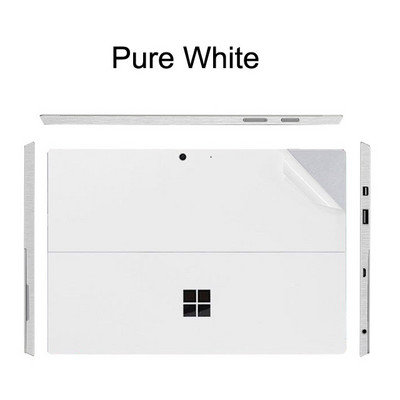 Iepriekš sagriezta aizsargājoša cieta vinila uzlīmes apvalks Microsoft Surface Pro 9/8/7/6/5/4/3/X piezīmjdatora vāka plēves aizmugures un malas uzlīmei