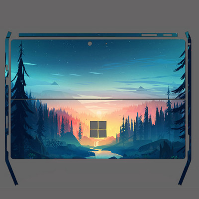Iepriekš sagriezta aizsargājoša cieta vinila uzlīmes apvalks Microsoft Surface Pro 9/8/7/6/5/4/3/X piezīmjdatora vāka plēves aizmugures un malas uzlīmei