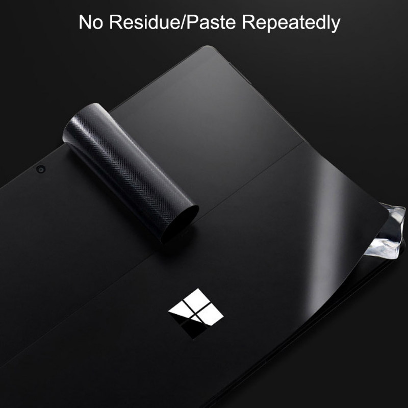 Iepriekš sagriezta aizsargājoša cieta vinila uzlīmes apvalks Microsoft Surface Pro 9/8/7/6/5/4/3/X piezīmjdatora vāka plēves aizmugures un malas uzlīmei