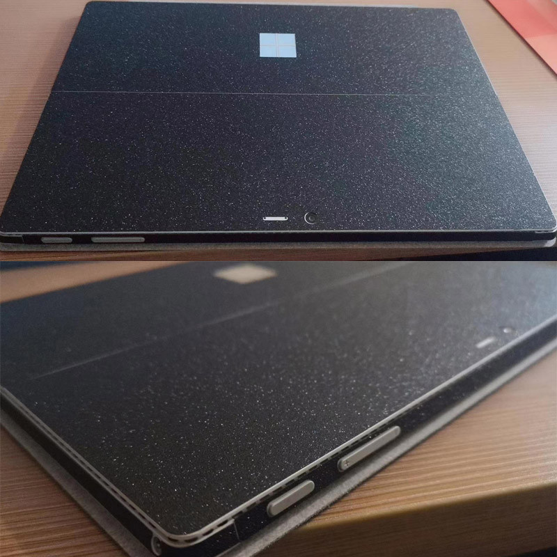 Iepriekš sagriezta aizsargājoša cieta vinila uzlīmes apvalks Microsoft Surface Pro 9/8/7/6/5/4/3/X piezīmjdatora vāka plēves aizmugures un malas uzlīmei