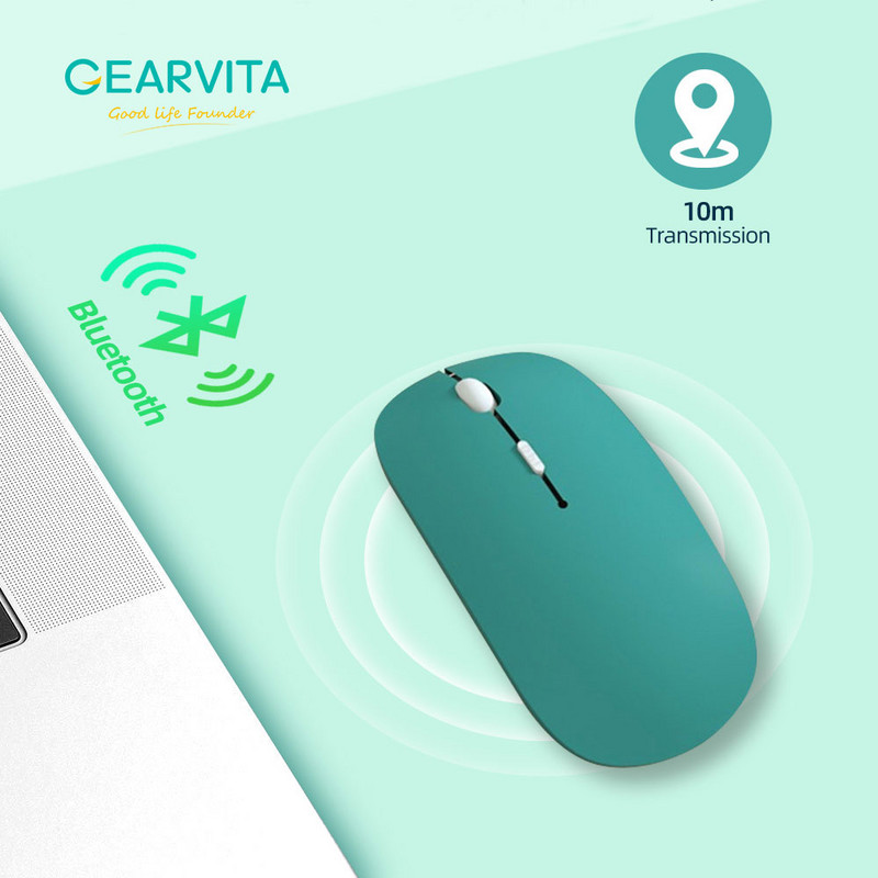 Įkraunama „Bluetooth“ belaidė pelė nešiojamam kompiuteriui „Xiaomi Huawei 2.4G USB“, skirta „Windows“ planšetiniam kompiuteriui 1600 Dpi spalvingos pelės