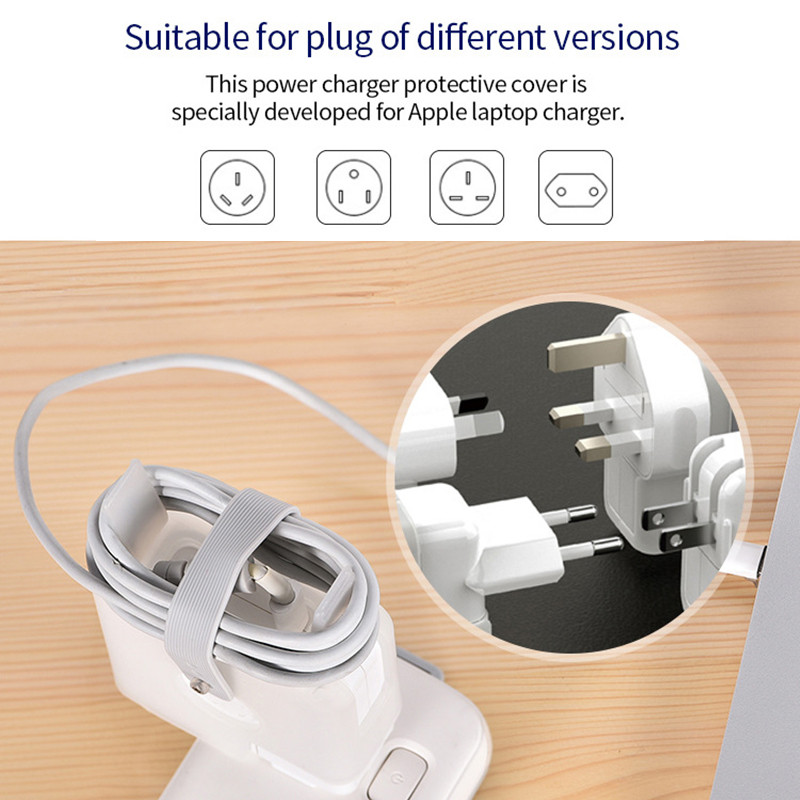 Lādētāja aizsargapvalks 2020. gada Air Pro 13 M1 — Macbook Air Pro 13 15 16 collu adaptera strāvas aizsarga korpusa vada uztvērējs