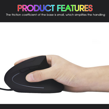 Travor Ergonomic Vertical Mouse Ενσύρματο βύσμα USB Ποντίκια παιχνιδιών υπολογιστή 5V100mA 3200DPI Ποντίκι Gamer για φορητό υπολογιστή Home Office