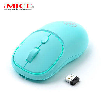 iMice Punjivi bežični miš Tiho računalo LED Mini 1600 DPI Ergonomska gaming Mause Optički USB za prijenosno računalo