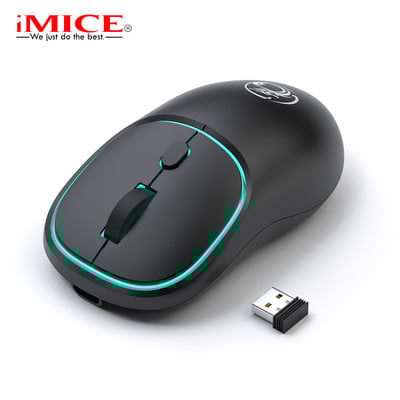 iMice Punjivi bežični miš Tiho računalo LED Mini 1600 DPI Ergonomska gaming Mause Optički USB za prijenosno računalo