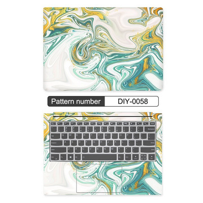 10/11/12/13/14/15/17 collu DIY krāsaina marmora klēpjdatora uzlīmes apvalks MacBook Air 11 Air 13.3 2020 Pro 13/HP/DELl/Lenovo