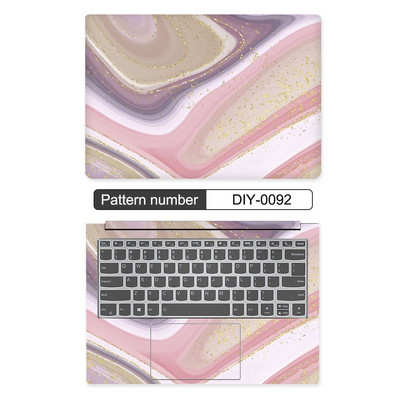 10/11/12/13/14/15/17 collu DIY krāsaina marmora klēpjdatora uzlīmes apvalks MacBook Air 11 Air 13.3 2020 Pro 13/HP/DELl/Lenovo