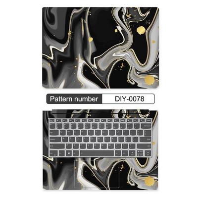 10/11/12/13/14/15/17 collu DIY krāsaina marmora klēpjdatora uzlīmes apvalks MacBook Air 11 Air 13.3 2020 Pro 13/HP/DELl/Lenovo