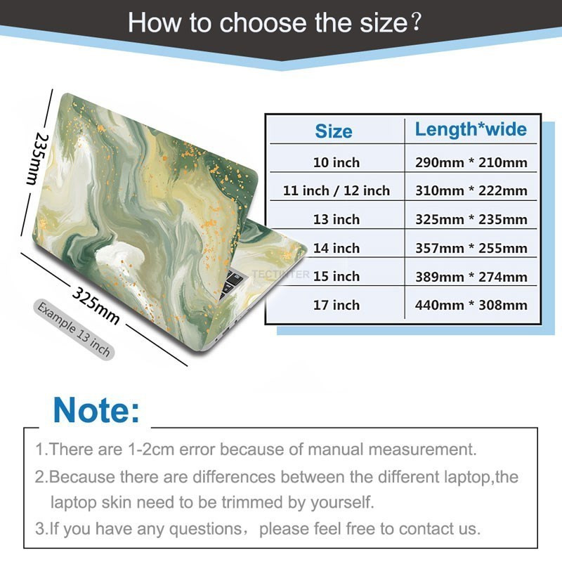 10/11/12/13/14/15/17 collu DIY krāsaina marmora klēpjdatora uzlīmes apvalks MacBook Air 11 Air 13.3 2020 Pro 13/HP/DELl/Lenovo