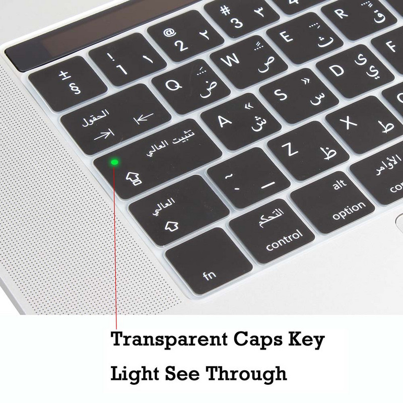 UE S.U.A. Introduceți arabă rusă franceză engleză pentru MacBook Pro 13 15 Touch Bar 2019 autocolant silicon pentru capacul tastaturii A2159 A1989 A1707