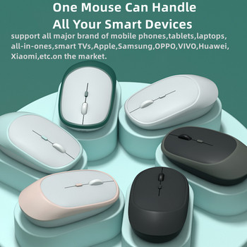 Ασύρματο ποντίκι Bluetooth για MacBook PC iPad Επαναφορτιζόμενο διπλές λειτουργίες Bluetooth 2.4G USB ποντίκι 3 Ρυθμιζόμενο DPI για φορητό υπολογιστή tablet
