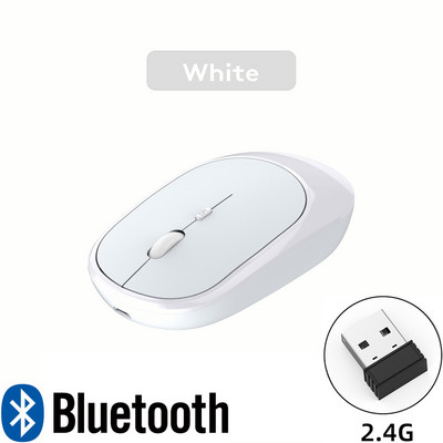 Bežični Bluetooth miš za MacBook PC iPad Punjivi Dual Modes Bluetooth 2.4G USB Mouse 3 Adjustable DPI Za Tablet Laptop