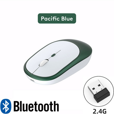Bežični Bluetooth miš za MacBook PC iPad Punjivi Dual Modes Bluetooth 2.4G USB Mouse 3 Adjustable DPI Za Tablet Laptop