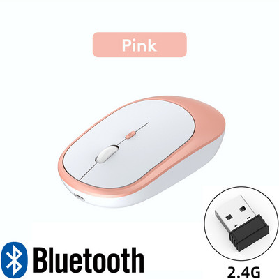 Bežični Bluetooth miš za MacBook PC iPad Punjivi Dual Modes Bluetooth 2.4G USB Mouse 3 Adjustable DPI Za Tablet Laptop