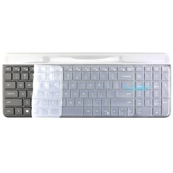 Капак на клавиатурата MK470 за Logitech MK470 K470 K580 Комплект с кабел Силиконов протектор Skin Case Film English Цветни черни аксесоари