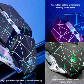 X11 Безжична мишка за игри, акумулаторна 2.4G безжична безшумна LED USB оптична ергономична мишка за игри, мишка за сърфиране за лаптоп/компютър