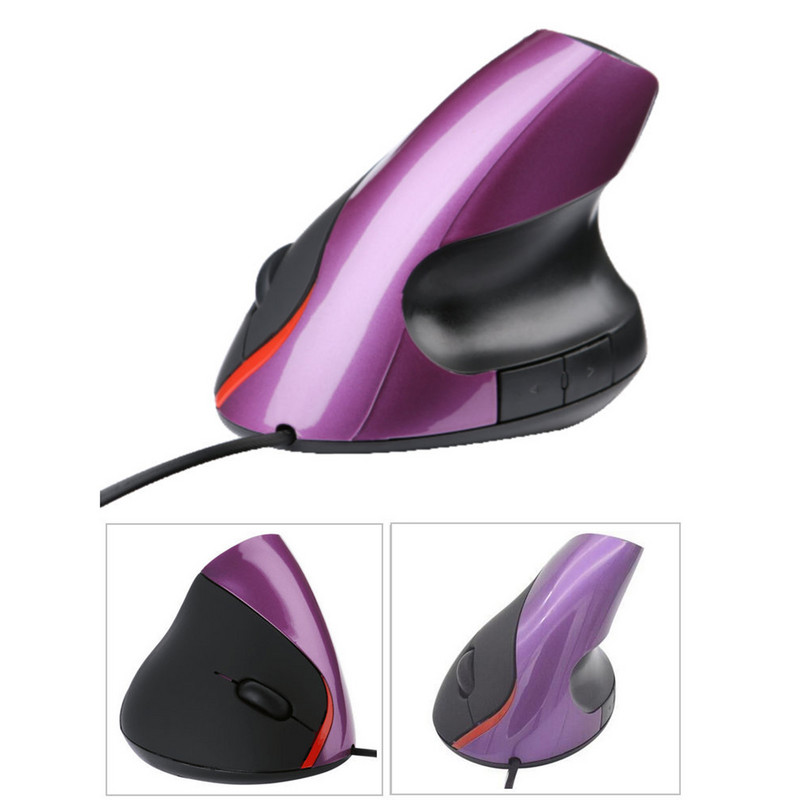 Mouse vertical ergonomic, fără fir, dreapta stânga, mouse pentru jocuri pentru computer, mouse optic USB 6D, mouse pentru jocuri, pentru laptop, computer