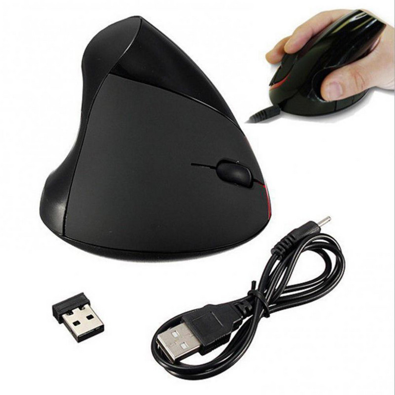 Mouse vertical ergonomic, fără fir, dreapta stânga, mouse pentru jocuri pentru computer, mouse optic USB 6D, mouse pentru jocuri, pentru laptop, computer
