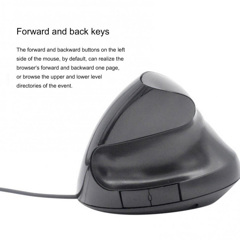 Mouse vertical ergonomic, fără fir, dreapta stânga, mouse pentru jocuri pentru computer, mouse optic USB 6D, mouse pentru jocuri, pentru laptop, computer