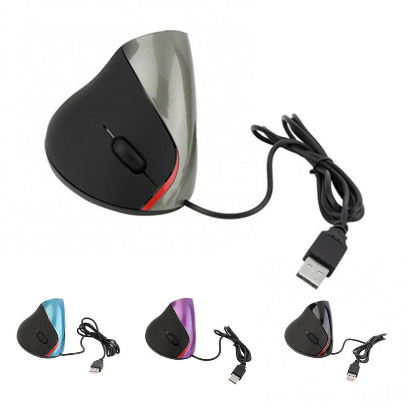 Mouse vertical ergonomic, fără fir, dreapta stânga, mouse pentru jocuri pentru computer, mouse optic USB 6D, mouse pentru jocuri, pentru laptop, computer