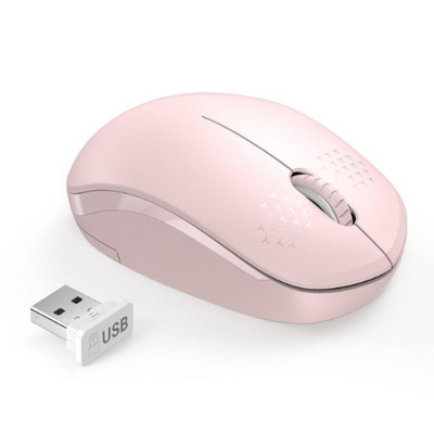 Mouse fără fir USB Seenda 2.4G cu receptor USB, portabil, verde mentă, Mini Slim Mause pentru PC, computer, tabletă, laptop