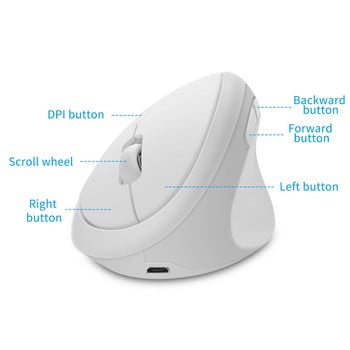 Безжична вертикална мишка Rechagreable Mini Silent Gaming Ergonomic Mice USB Optical Pink Gamer Mause For Laptop PC Computer Offic