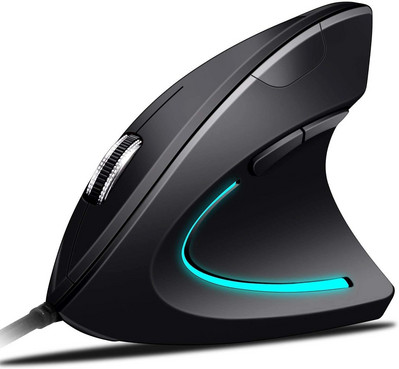 Ergonomski vertikalni miš za igranje RGB svjetlo Računalni optički miševi 3200DPI USB žičani zdravi zglob 6D Mause Gamer za PC prijenosno računalo