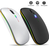 Računalni igrač Bežični Bluetooth RGB LED pozadinsko osvjetljenje Tihi miš Za MacBook Tablet Računalo Laptop PC Miševi Slim Quiet 2.4G
