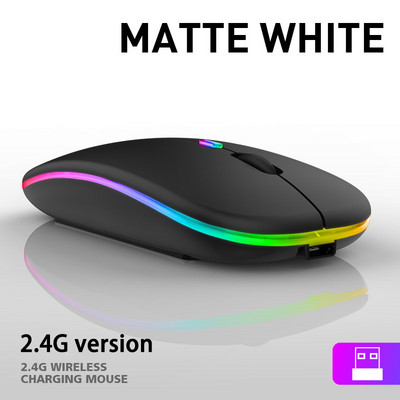 Računalni igrač Bežični Bluetooth RGB LED pozadinsko osvjetljenje Tihi miš Za MacBook Tablet Računalo Laptop PC Miševi Slim Quiet 2.4G