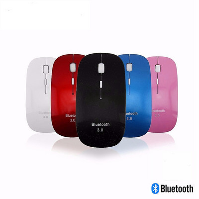 Bluetooth безжична мишка, оптична, ултратънка, тънка 3D компютърна мауза, малка розова, ергономична BT 3.0 мишка за компютър, лаптоп, преносим компютър момиче