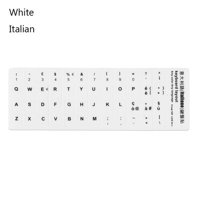 Klaviatūros lipdukai rusų prancūzų anglų arabų ispanų portugalų hebrajų raidžių abėcėlės išdėstymas lipdukai neslystantys lipdukai