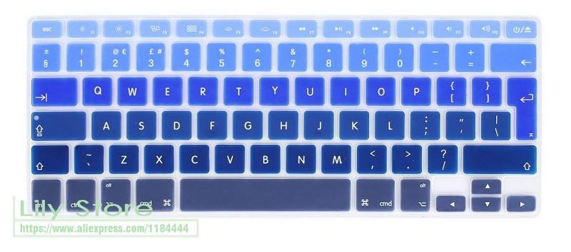 За Apple Macbook Air Pro Retina 13" 15" 17" Европейска клавиатура 2013 2014 2015 EU/UK English Silicone Keyboard Skin Cover Shield
