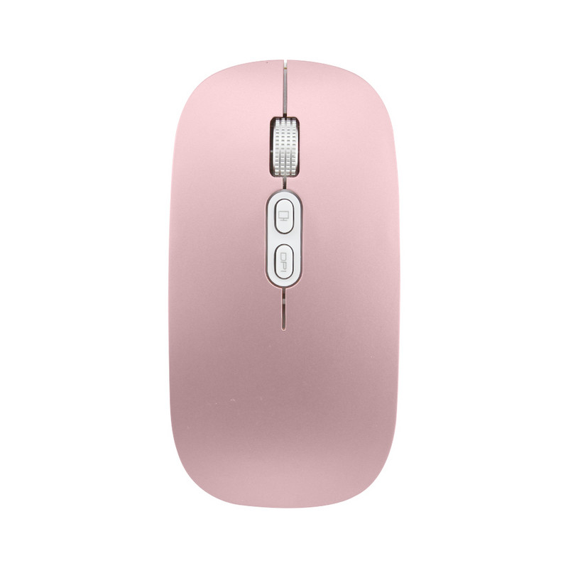 2.4G bežični miš punjivi tihi ultratanki USB optički miš 1600 DPI prijenosni USB ružičasti računalni miševi za prijenosna računala