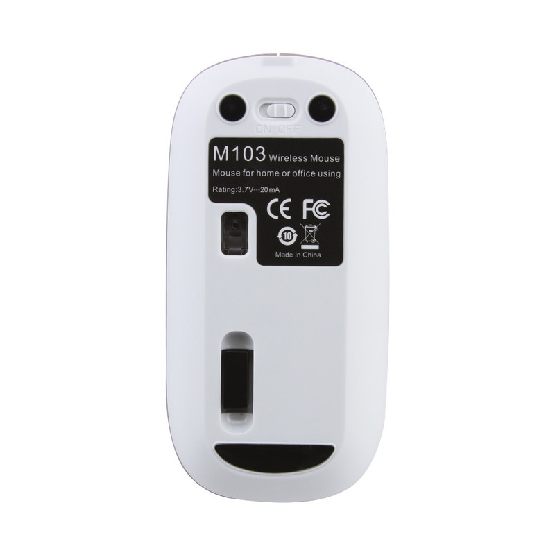 2.4G bežični miš punjivi tihi ultratanki USB optički miš 1600 DPI prijenosni USB ružičasti računalni miševi za prijenosna računala