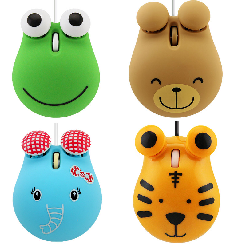 Tihi slatki žičani miš Anime crtani dizajn Računalo Mause USB optički mali ručni mini miševi za PC Laptop Tablet Dijete Poklon