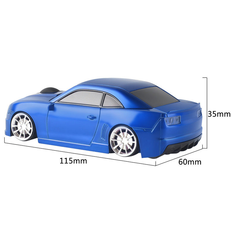Mini 2.4G bežični miš Cool računalni miševi USB igrački 1600 DPI optički 3D sportski automobilski miš za PC prijenosno računalo Tablet računalo Poklon za djecu