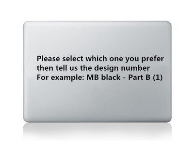 YCSTICKER Black Partial Skin Stickers for MacbookPro 16 Wild-curl up Laptop Sticker for Macbookpro air retina11 13 15 16 Vinyl