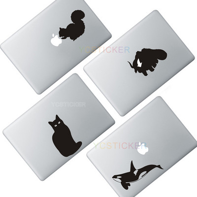 YCSTICKER Μαύρα αυτοκόλλητα μερικής επιδερμίδας για MacbookPro 16 Αυτοκόλλητο φορητού υπολογιστή με κουλούρα για Macbookpro air retina11 13 15 16 Βινύλιο