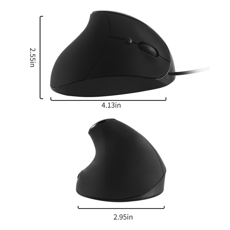 Káblová vertikálna myš pre hráčov, optická nabíjateľná ergonomická myš, tiché herné myši pre počítače so systémom Windows, Mac, tablety, notebooky, kancelárie